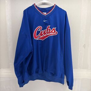 Vintage 90's Chicago Cubs Nike Center Swoosh Windbreaker Pullover XXL Nylon MLB
